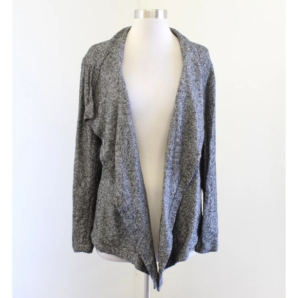 Eileen Fisher Herringbone Cascading Cardigan - Picture 2 of 7
